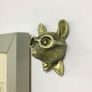 Head mouse gold wall decor